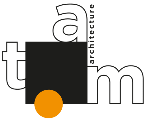 logo noir et orange de tam architecture agence toulouse